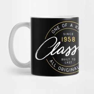 60th Birthday T-Shirt 1958 Classic Vintage Car Motorcycle T Mug